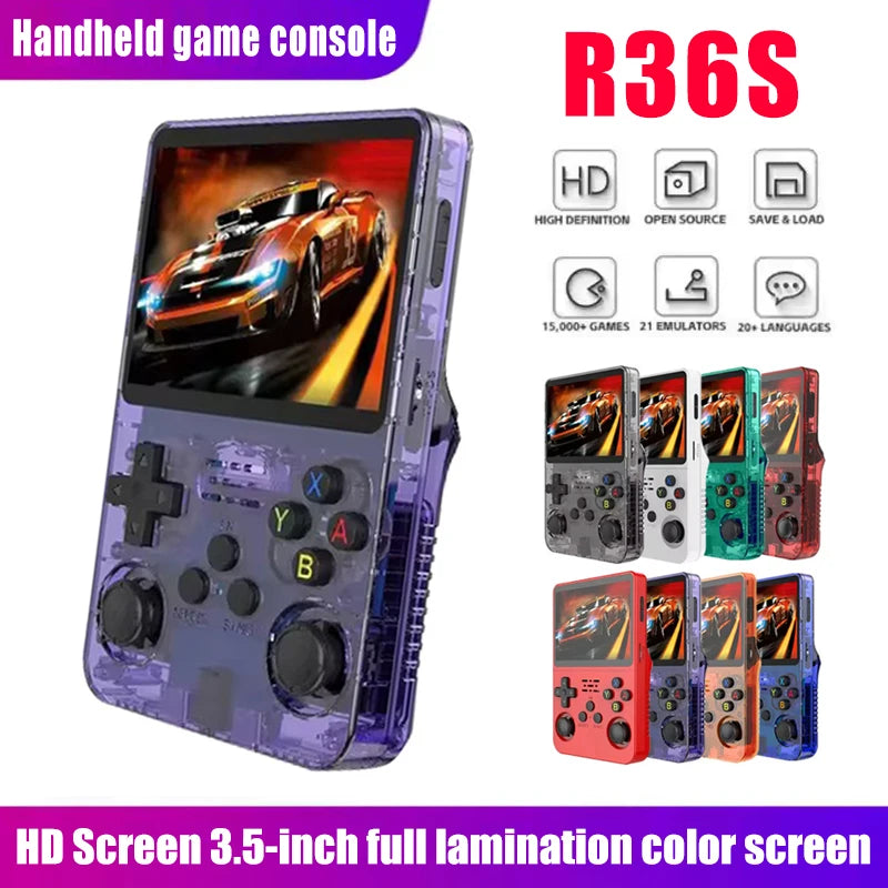 Console de jeu portable rétro R36S